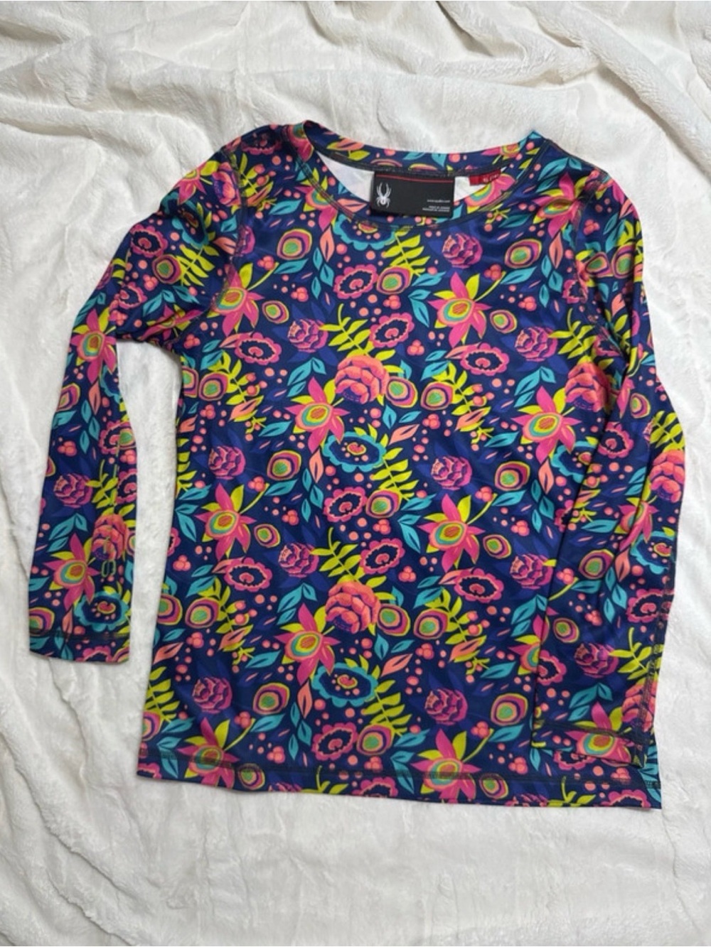 Spyder Girl's Crew Baselayer Long Sleeve top Size US XL (18 girls)